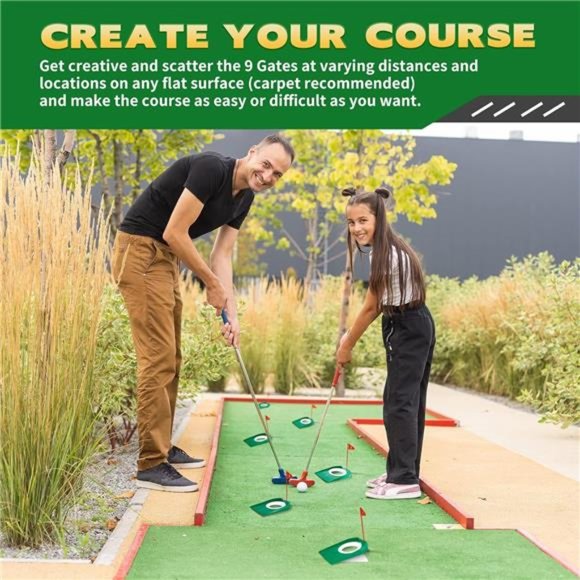 6 Pcs Golf Practice Putting Cup Golf Training Putters Putting Green with Flag - Picture 5 of 7